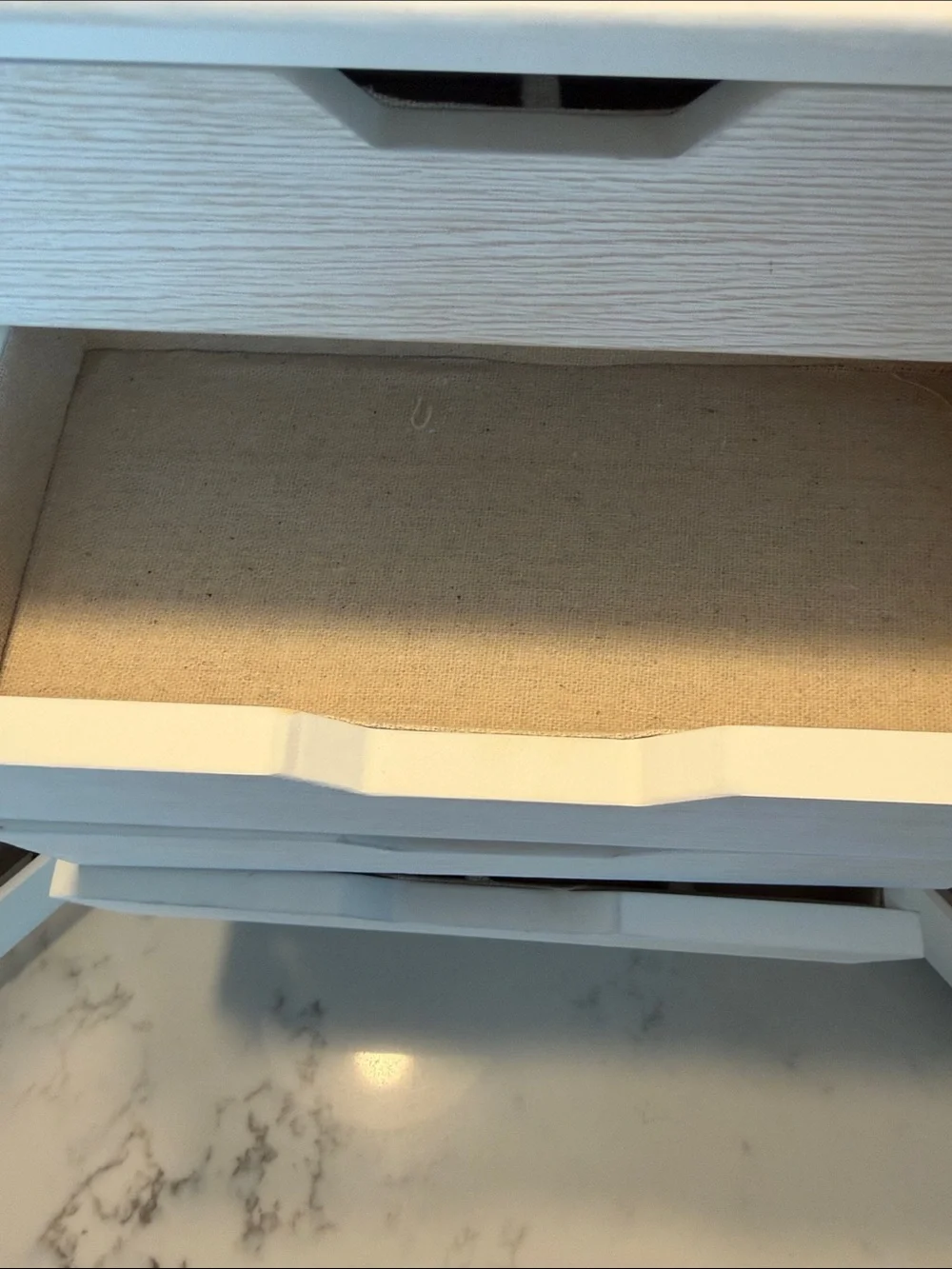 Pottery Barn White Wood Jewelry Storage Cabinet Armoire.